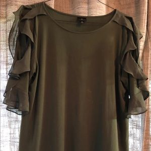 Olive Green Cold Shoulder